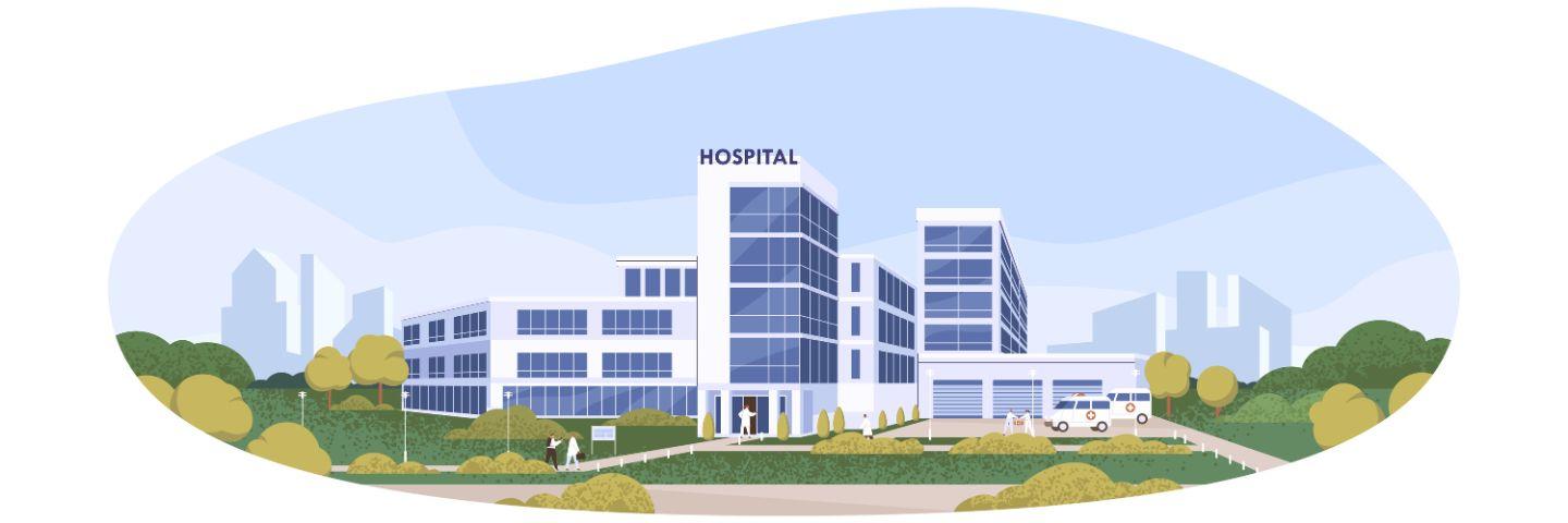 Illustration of a hospital