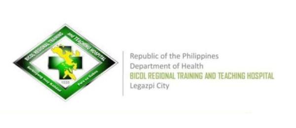 Bicol regional training and teaching hospital logo